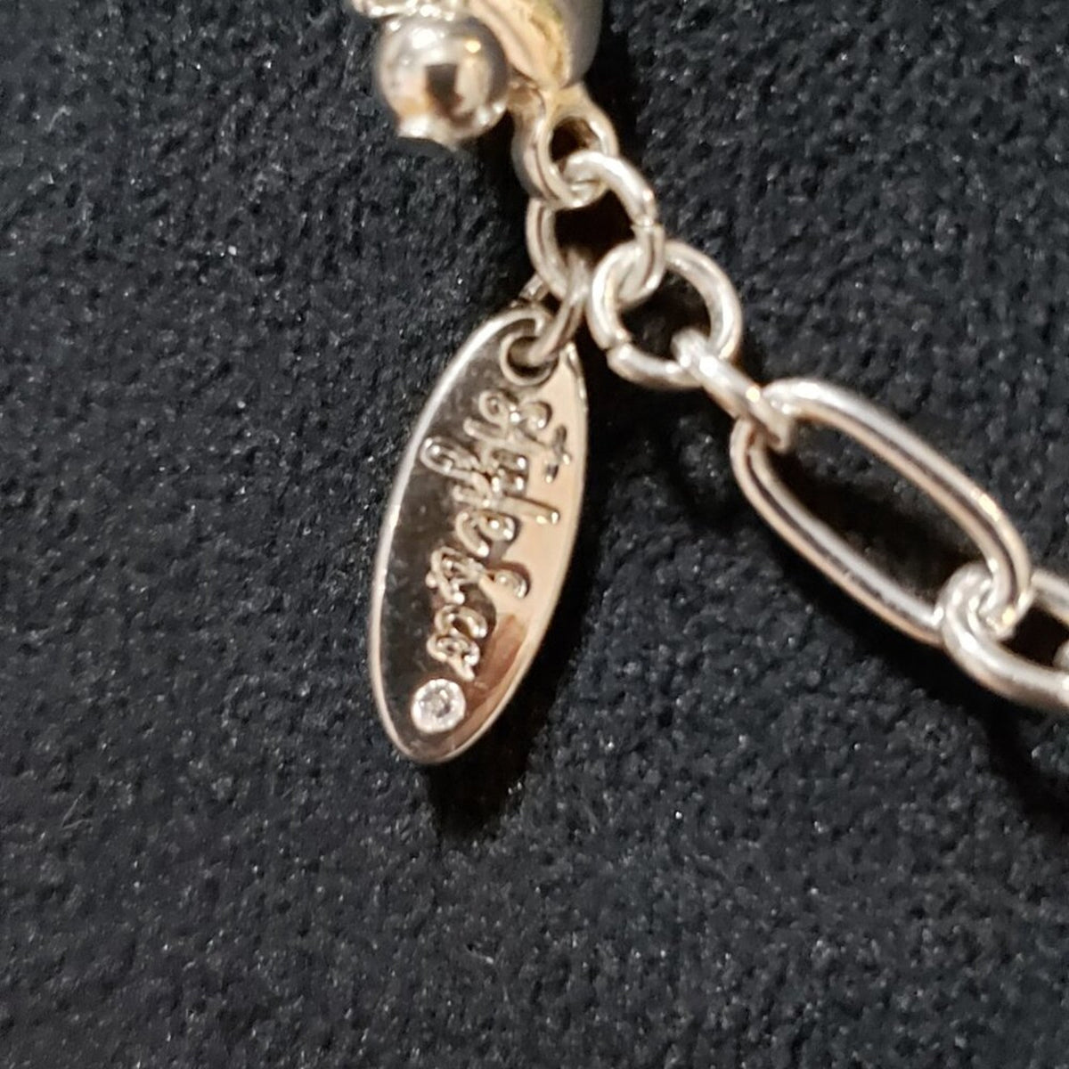 Womens Silver Tone Multi Crystal Beads Teardrop Sparkling Necklace with Lobster