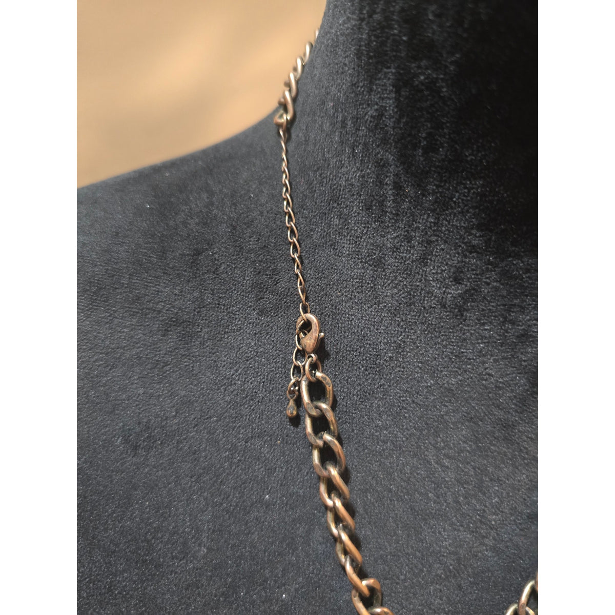 Women's Silver Tone Rhinestone Drop Pendant Chain Necklace with Lobster Clasp