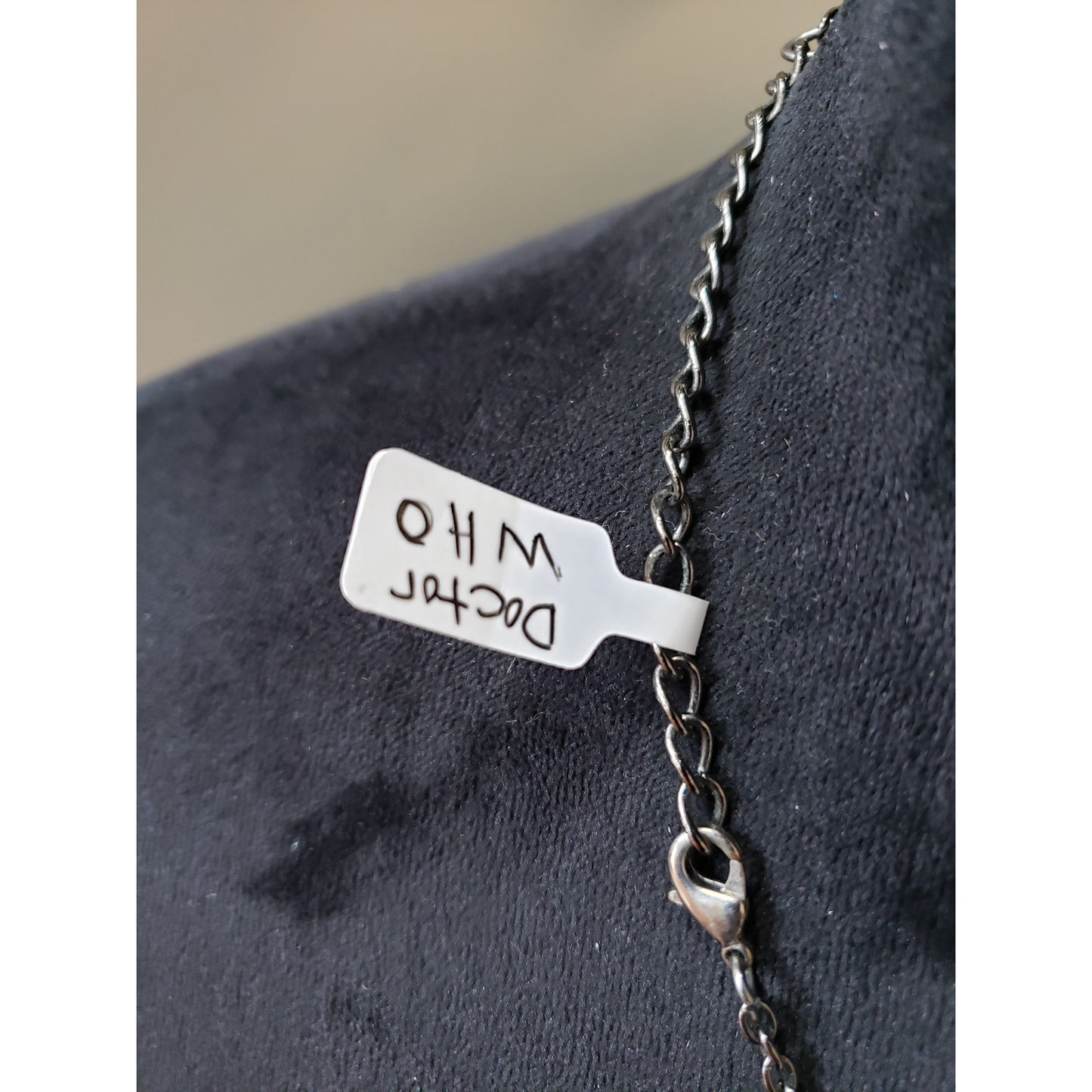 Doctor Who Wibbly Wobbly Timey Wimey Spiral Pendant Necklace Silver