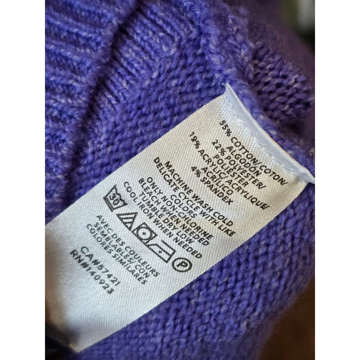 Loft Sweater Dress M Purple Ribbed Knit Crew Raglan Sleeve Pullover Casual Party