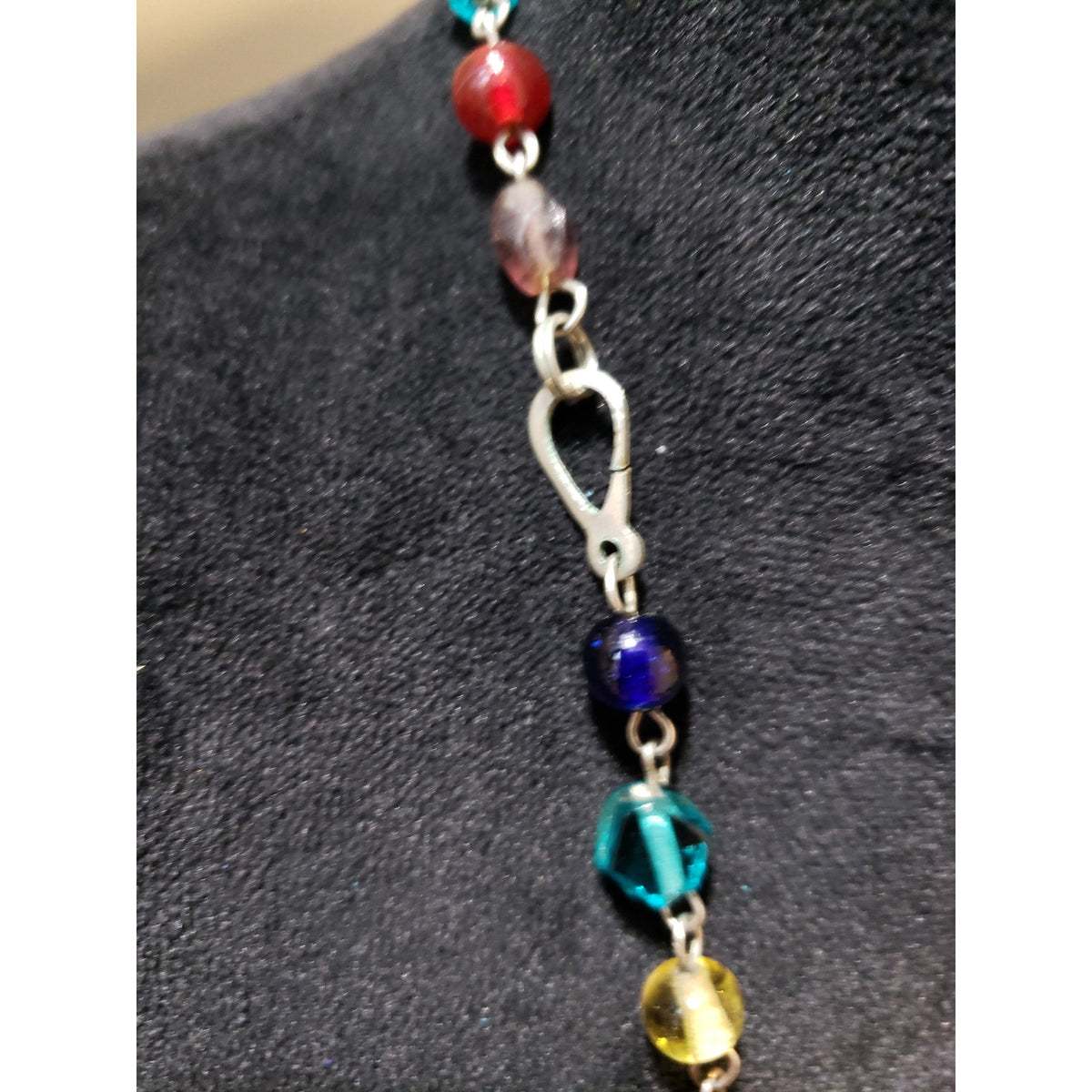 Women's Multicolor Stone Beaded Long Necklace Boho Layered Lobster Clasp