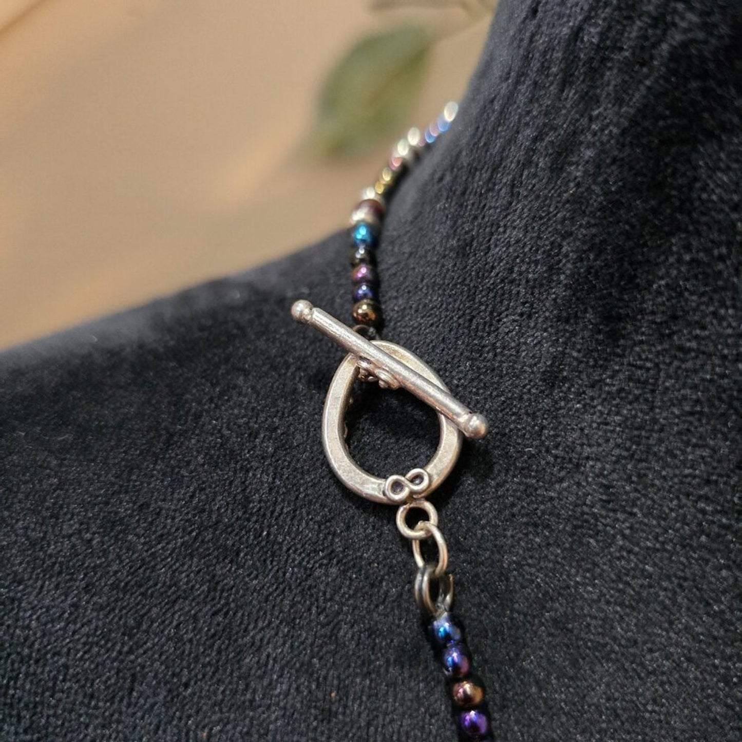 Womens Fashion Multicolor Seed Beads Bohemian Necklace Jewelry with Toggle Clasp