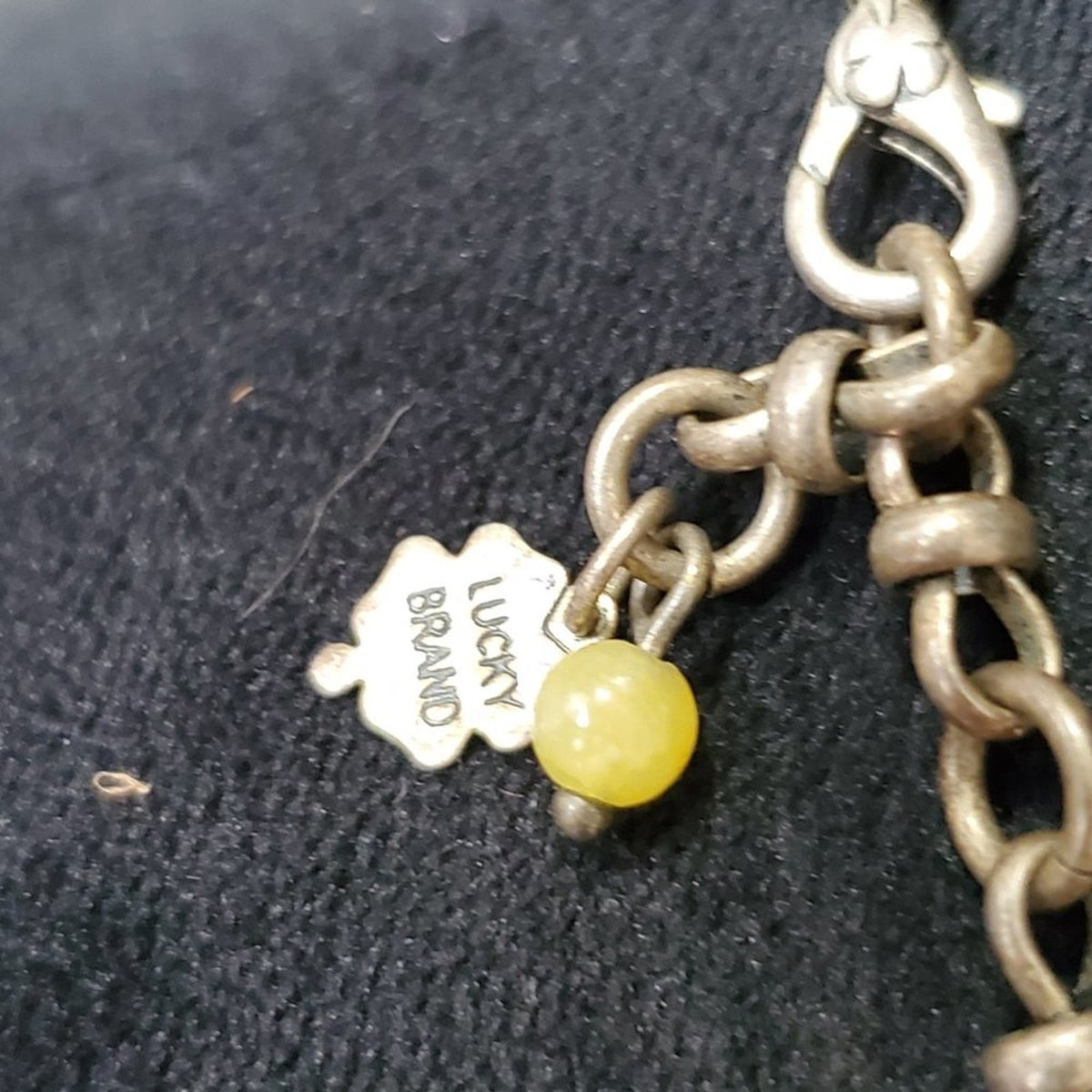 Lucky Brand Women's Gold tone Beaded with Lobster Clasp Pendant Necklace