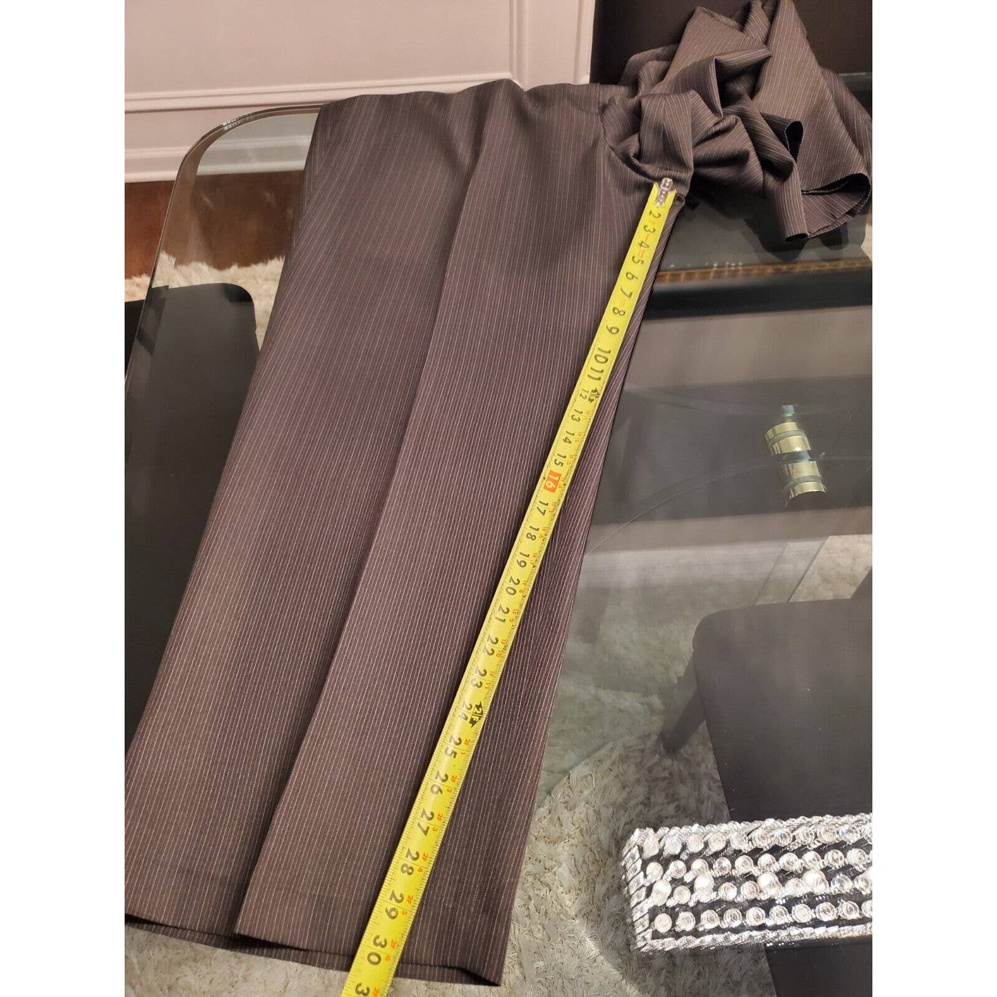 Evan-Picone Women Gray Polyester Single Breasted Jacket & Pant 2 Piece Suit 22W