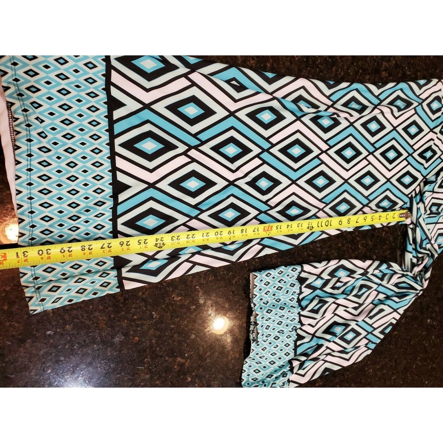 New Directions Women's Multicolor Polyester High Rise Pull on Palazzo Pants S