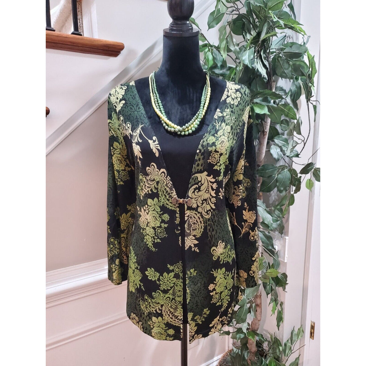 Choices Women's Multicolor Long Sleeve Dressy Tunic Shirt Top Blouse Size 1X