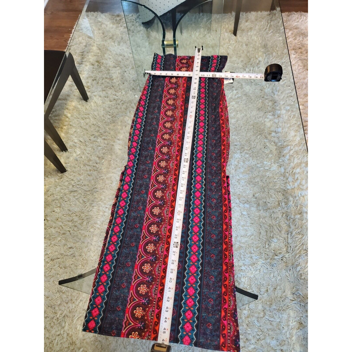 Stoosh Women's Jade Berry Multicolor Elastic High Waist Maxi Skirt Size Small