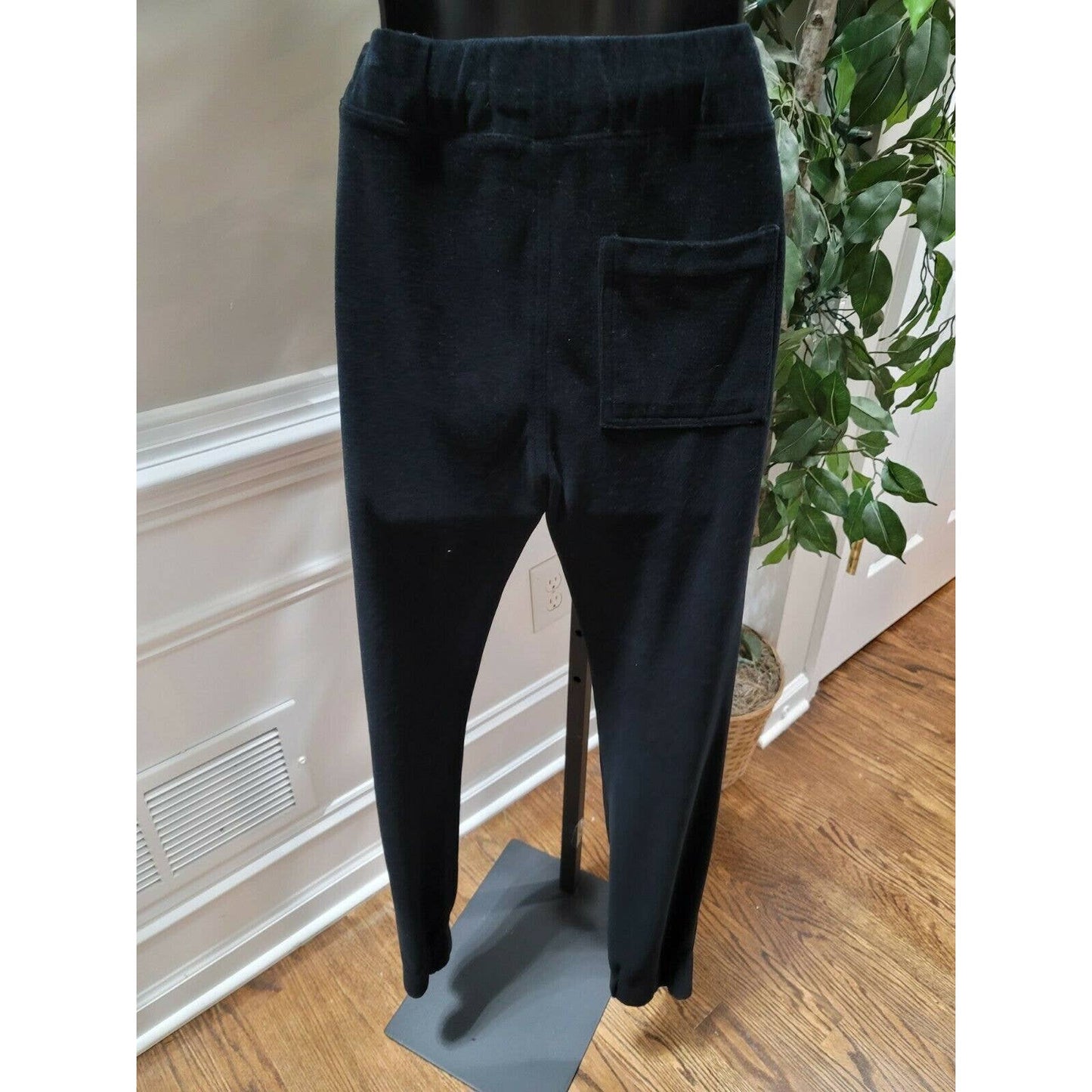 ELWood Women's Solid Black Cotton Long Sleeve Top & Trouser 2 Piece Suits Size S