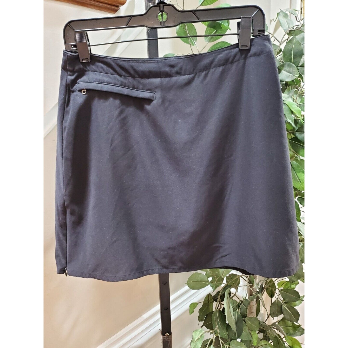 Patagonia Women Black 100% Polyester Pencil & Straight Casual Mini Skirt Size 8
