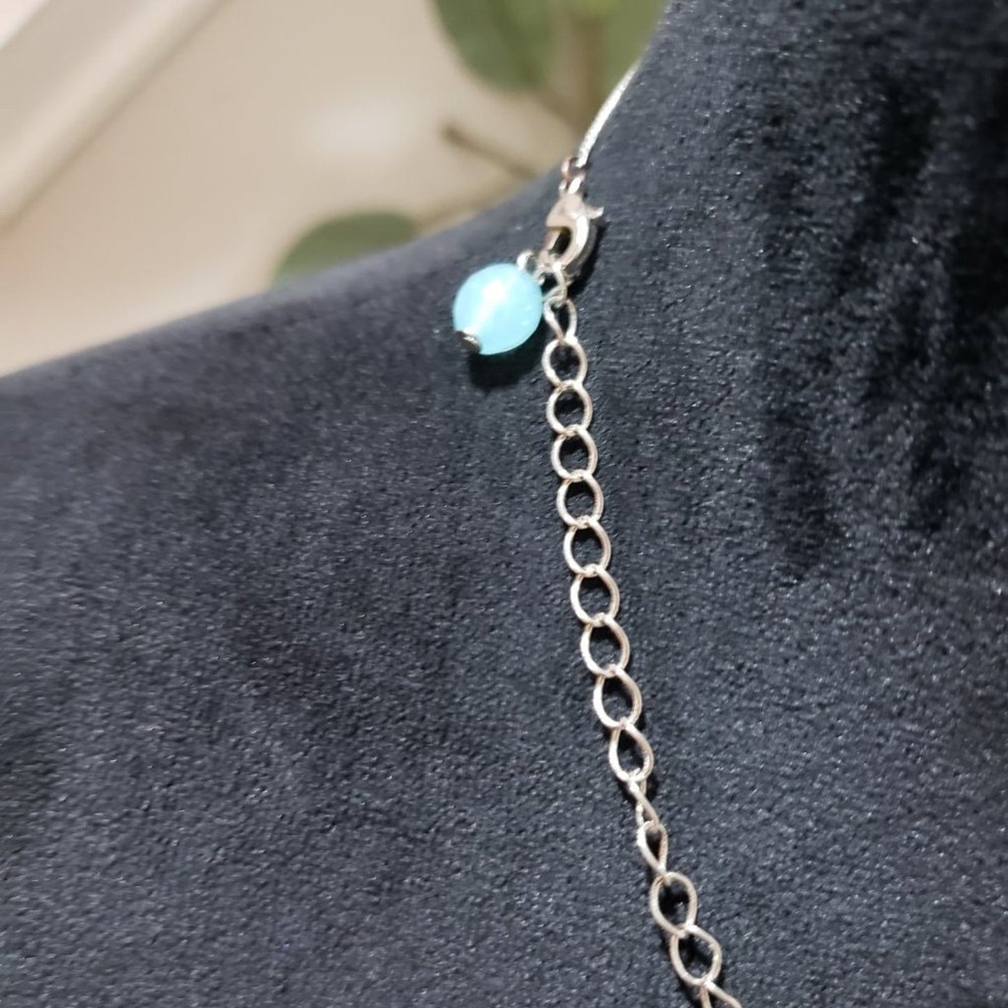 Womens Fashion Gemstone Beads Collar Necklace with Lobster Clasp