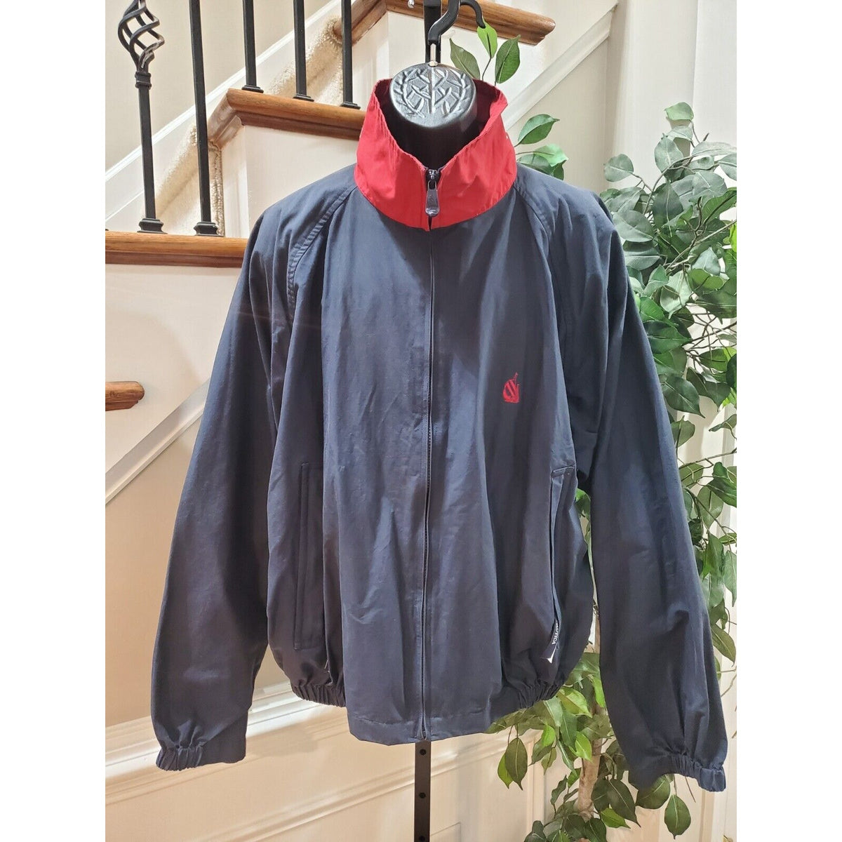 Vintage 90’s Nautica Windbreaker Sailing Jacket 2XL Flag Spell Out Embroidered