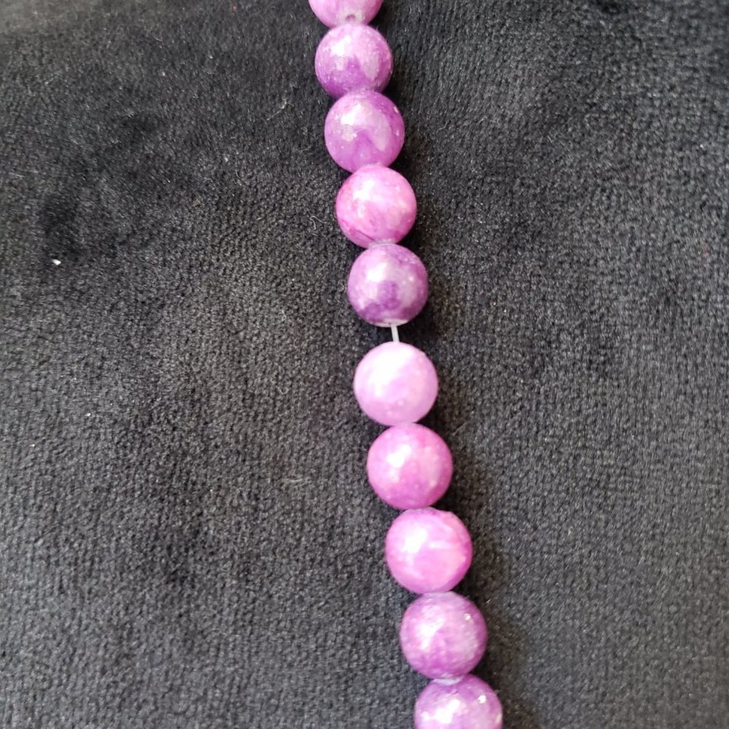 Womens Fashion Purple Round Pearl Glass Beaded Pendant Necklace Jewelery