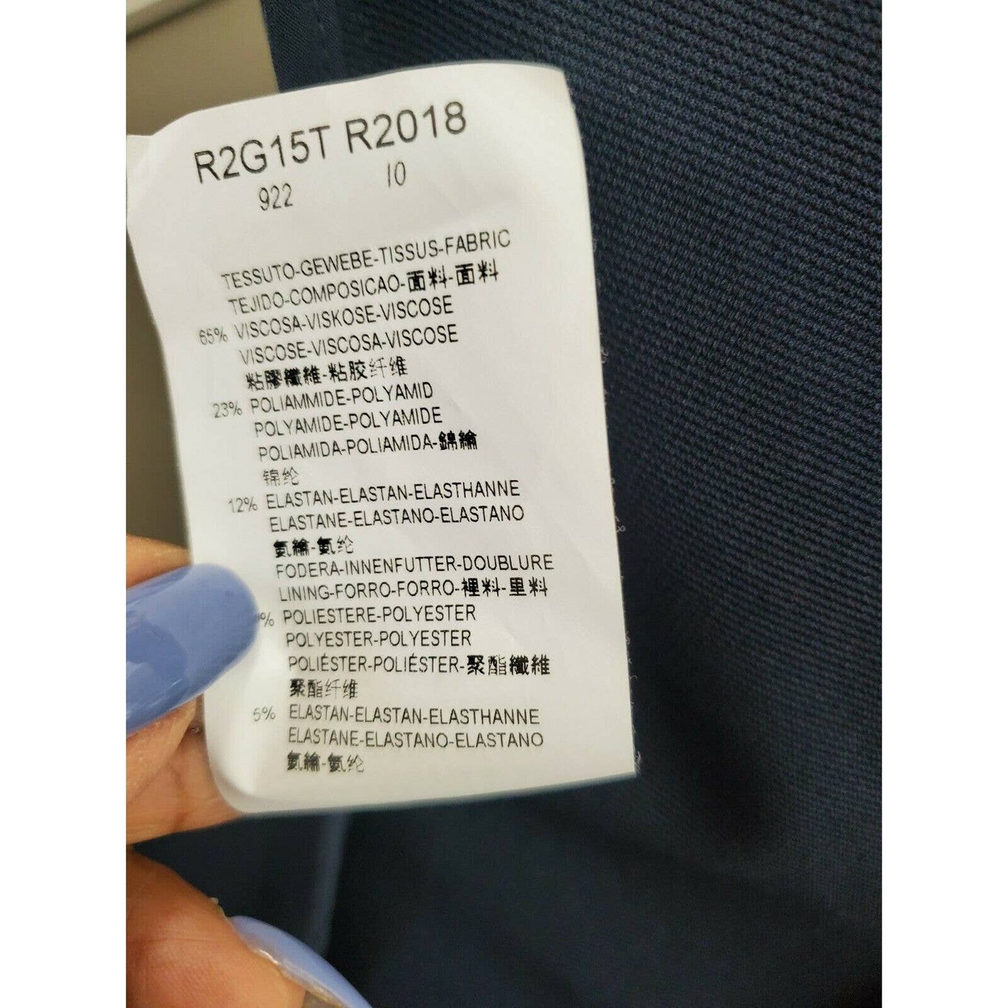 Emporio Armani Women's Solid Viscose One Button Single Breasted Blazer Size 46