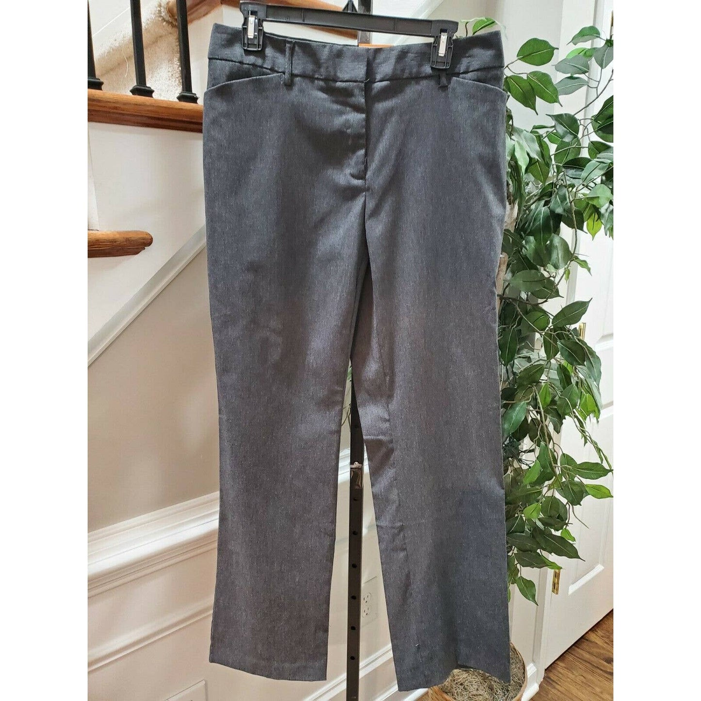 Time and Tru Women's Gray Polyester Millennium Constructed Dress Pants Size 10