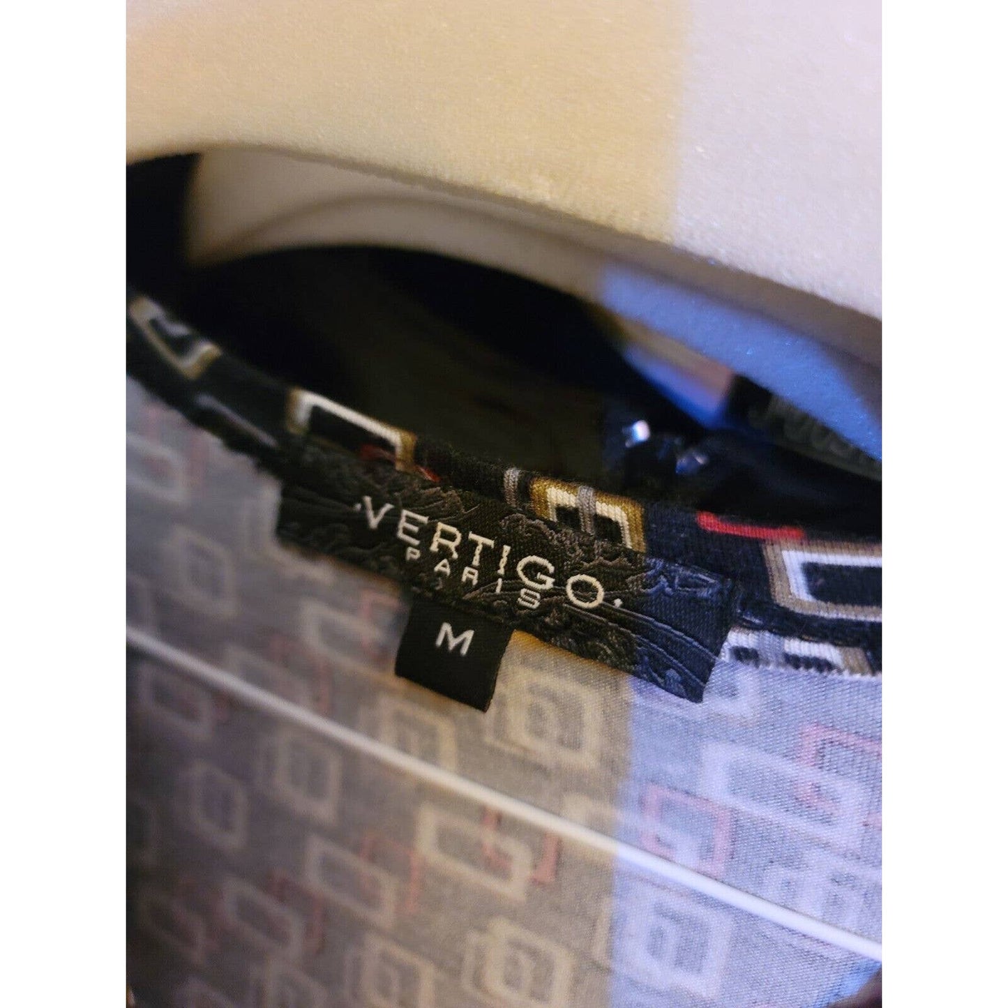 Vertigo Paris Rayon V-Neck Long Sleeve Casual Knee Length Dress Size Medium