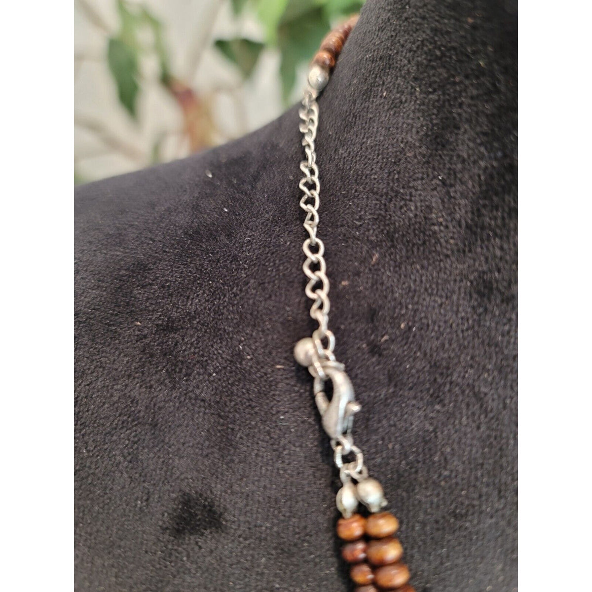 Women's Custom Multicolor Beaded Heart Pendant Necklace with Lobster Clasp