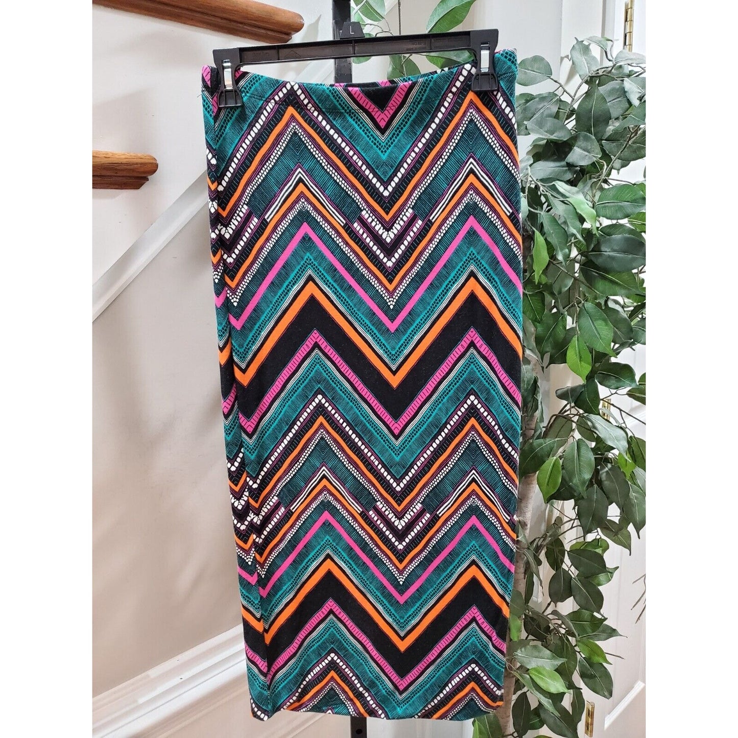Bisou Bisou Women Multicolor Rayon Pencil & Straight Casual Maxi Skirt Size S