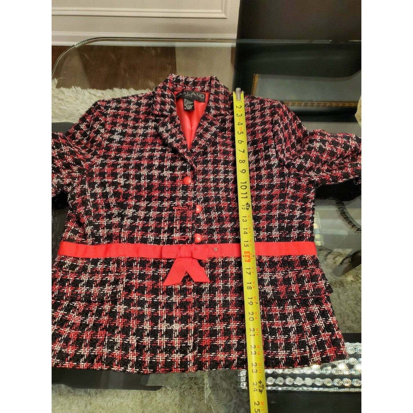 Silkland Women's Multicolor Silk Long Sleeve Single Breasted Jacket Blazer 14P