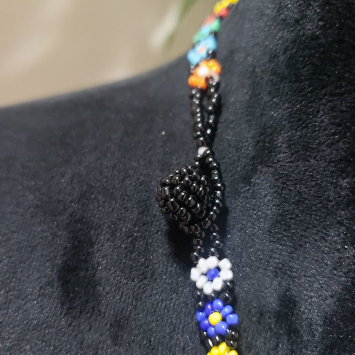 Womens Modern Fashion Multicolor Stones Beaded Floral Statment Collar Necklace