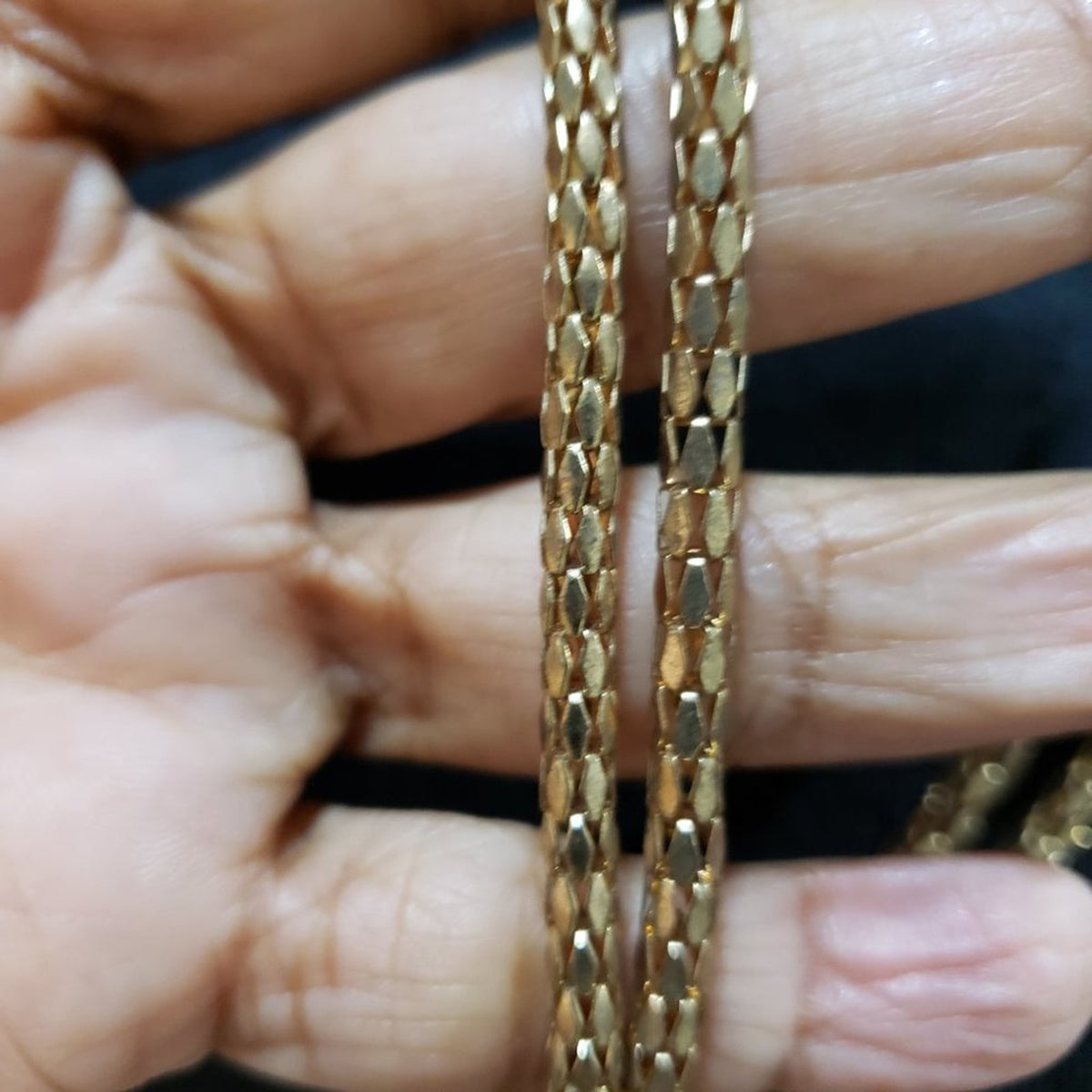Womens Fashion Snake Chain Gold Tone Two Strand Knot Lariat Long Collar Necklace