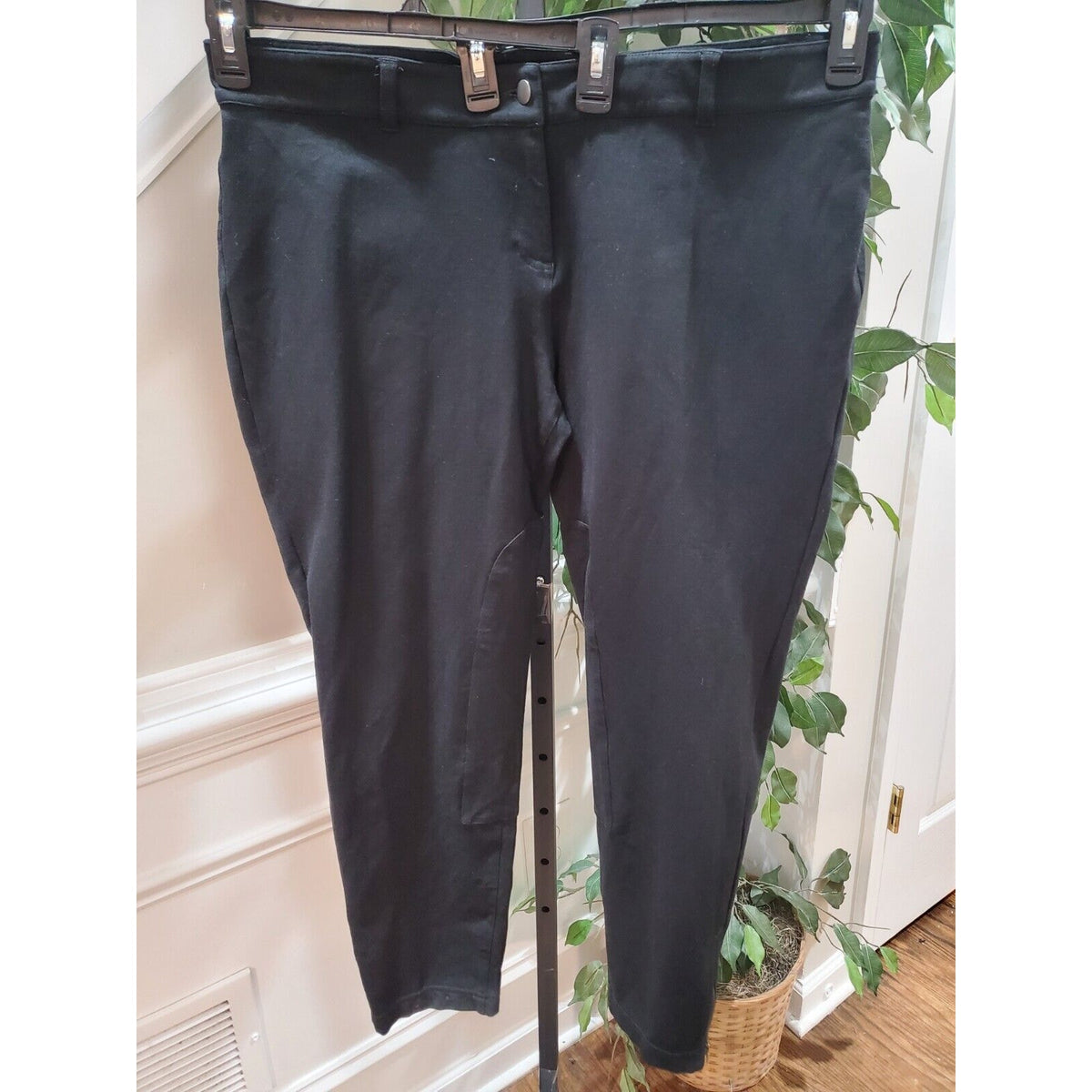 Eileen Fisher Womens Black Rayon Pockets Zipper Front Casual Pants XL