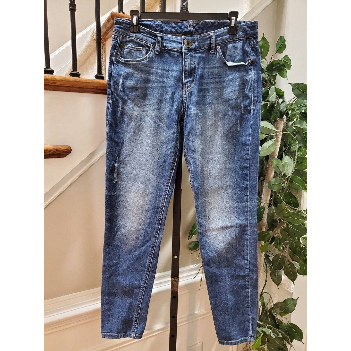 A New Approach Women's Blue Denim Cotton Mid Rise Skinny Fit Jeans Pant