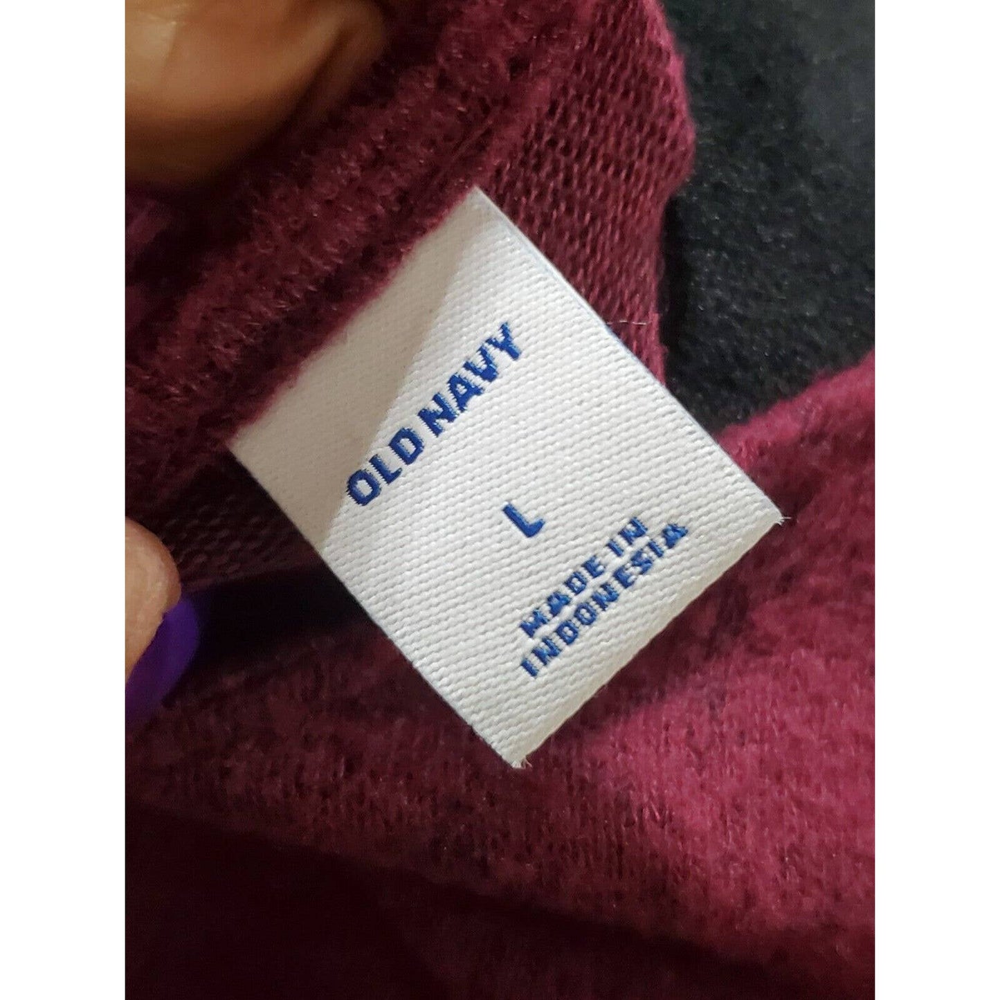 Old Navy Women's Maroon Polyester Round Neck Sleeveless Knee Length Dress Size L