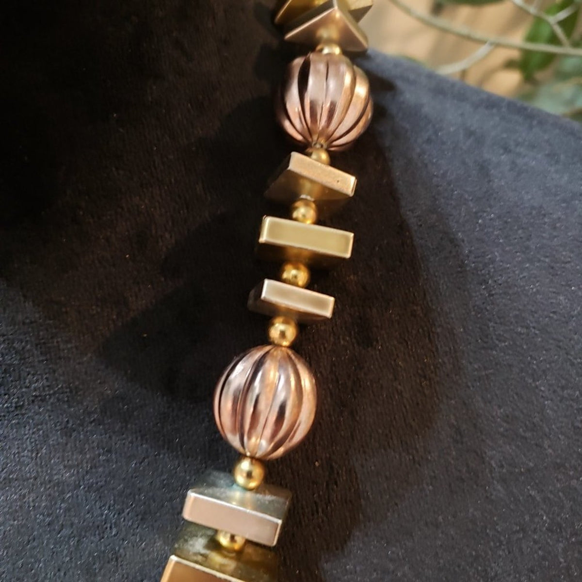 Womens Fashion Gold Tone Chain Various Gemstones Long Collar Necklace Jewelry