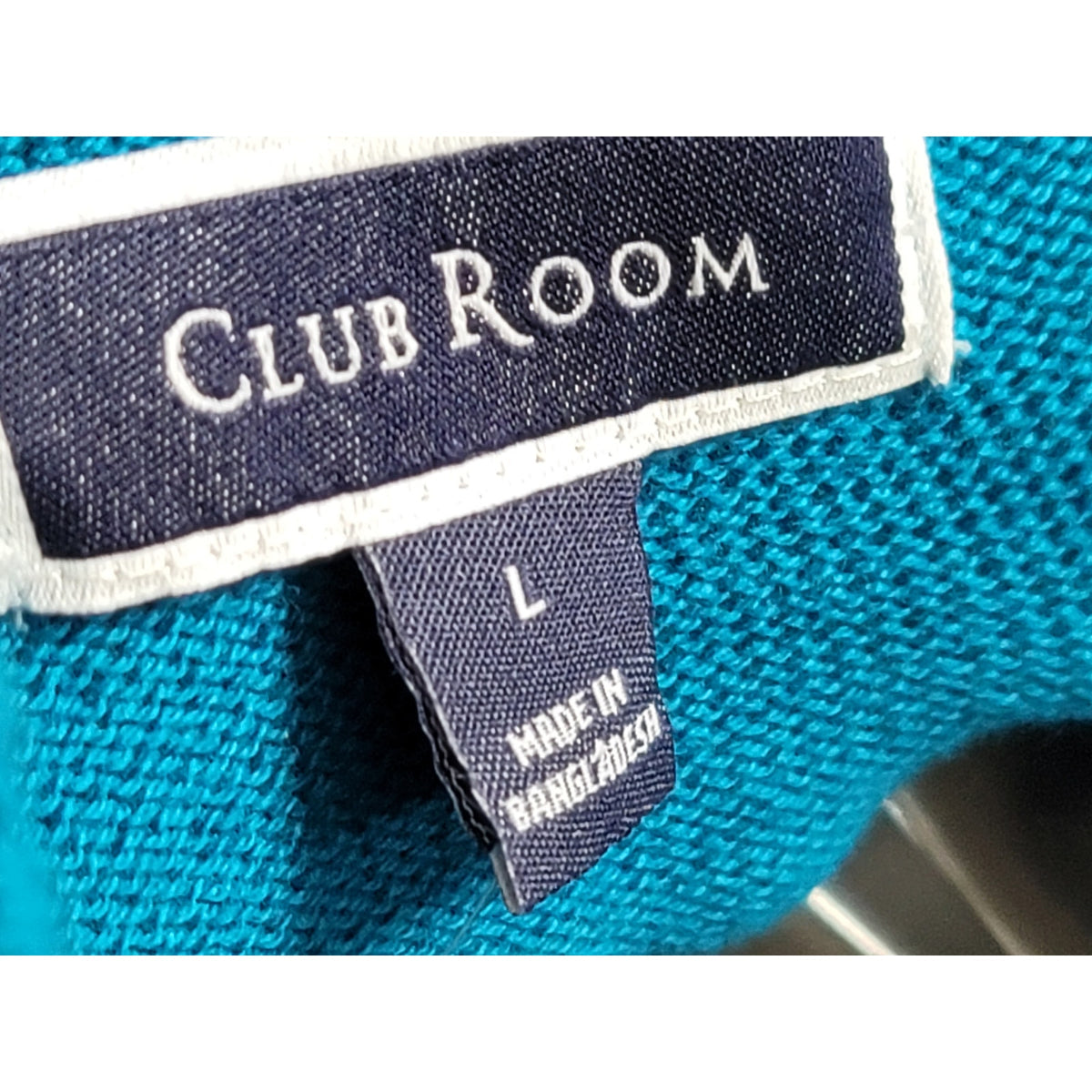 Club Room Sweater Men's Size Large Blue 100% Cotton Crew Neck Long Sleeves