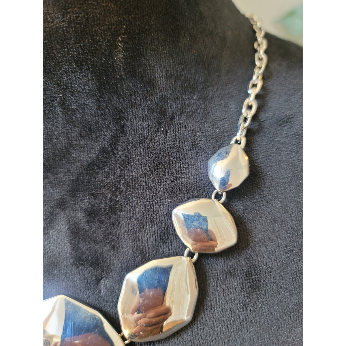 Women's Silver Statement Necklace With Lobster Clasp Lydell NYC Metal Links