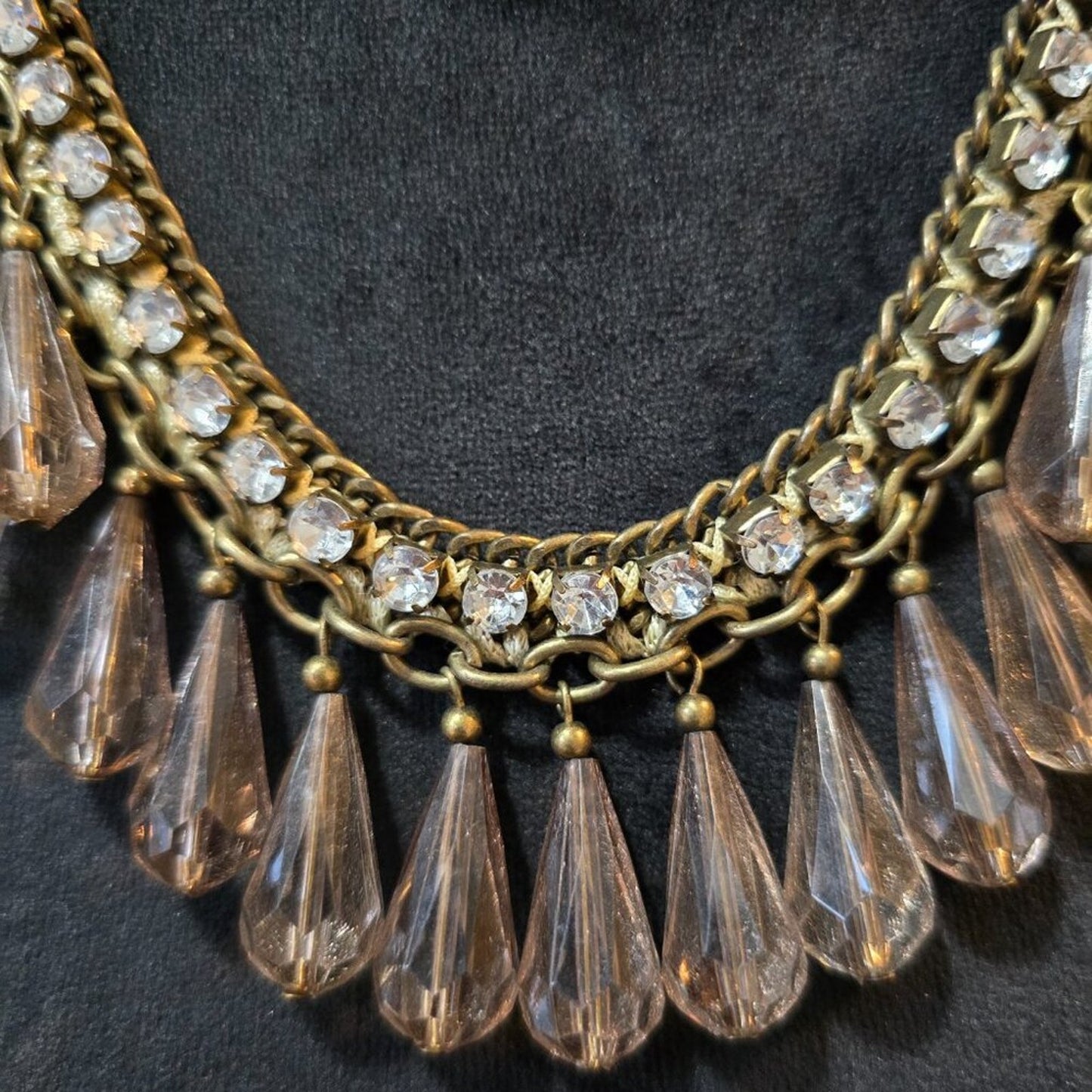 Womens Fashion Pink Carabella Crystal Chandelier Necklace with Lobster Clasp