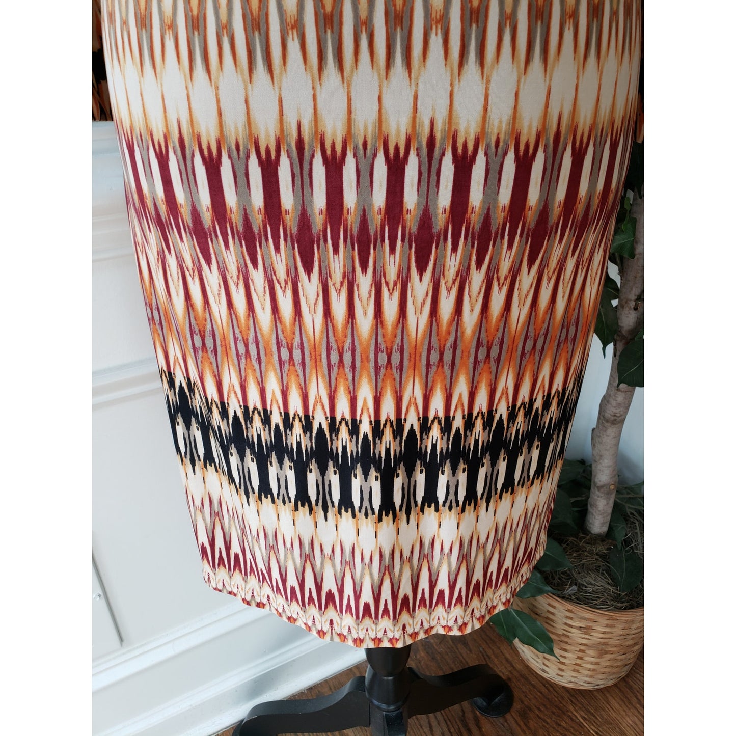 Tacera Midi Dress Womens S Multi Patterned Polyester Foldable Sleeve Quarter Zip