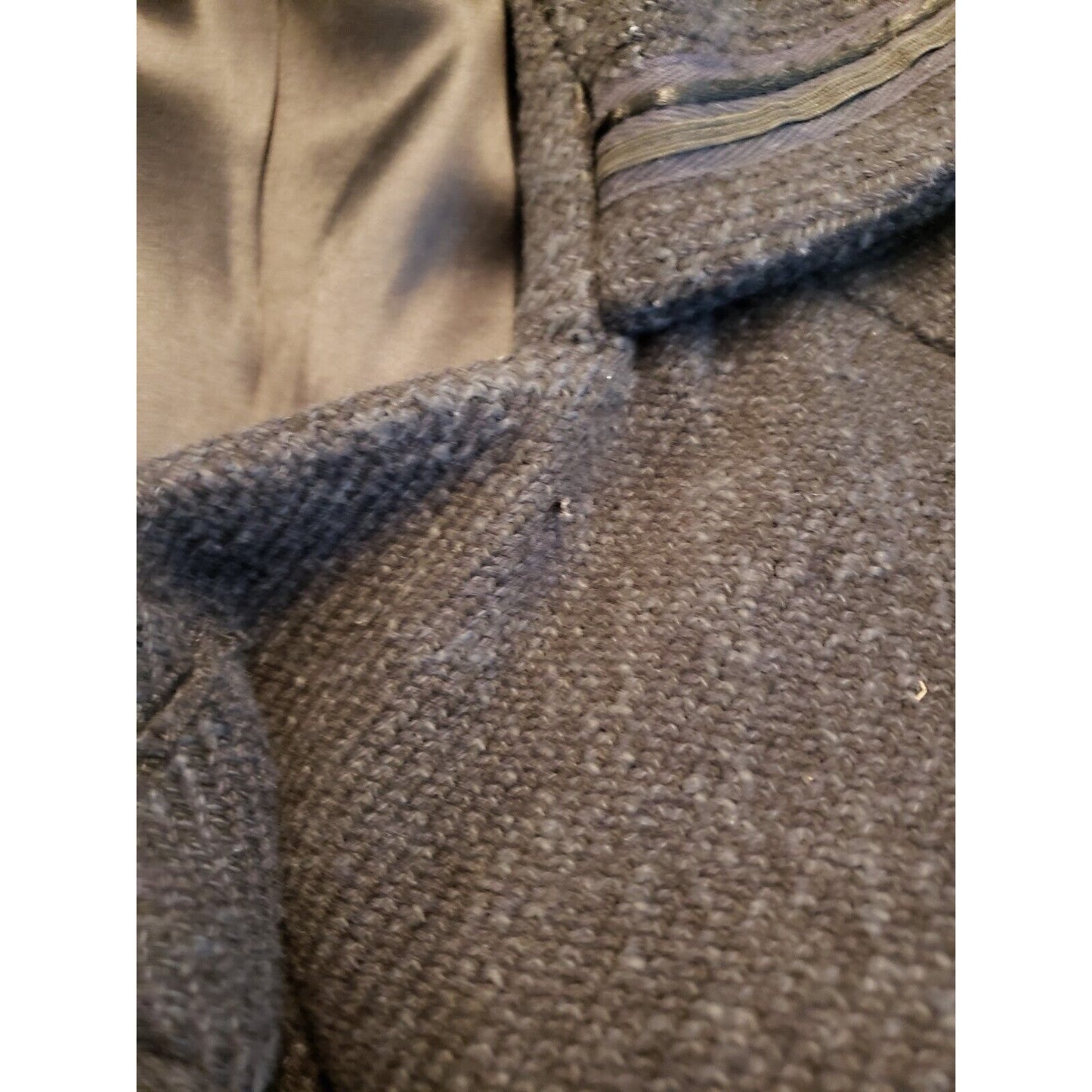 Mint Womens Black Wool Lined Wide Collar Double Breasted Trench Coat Size 2