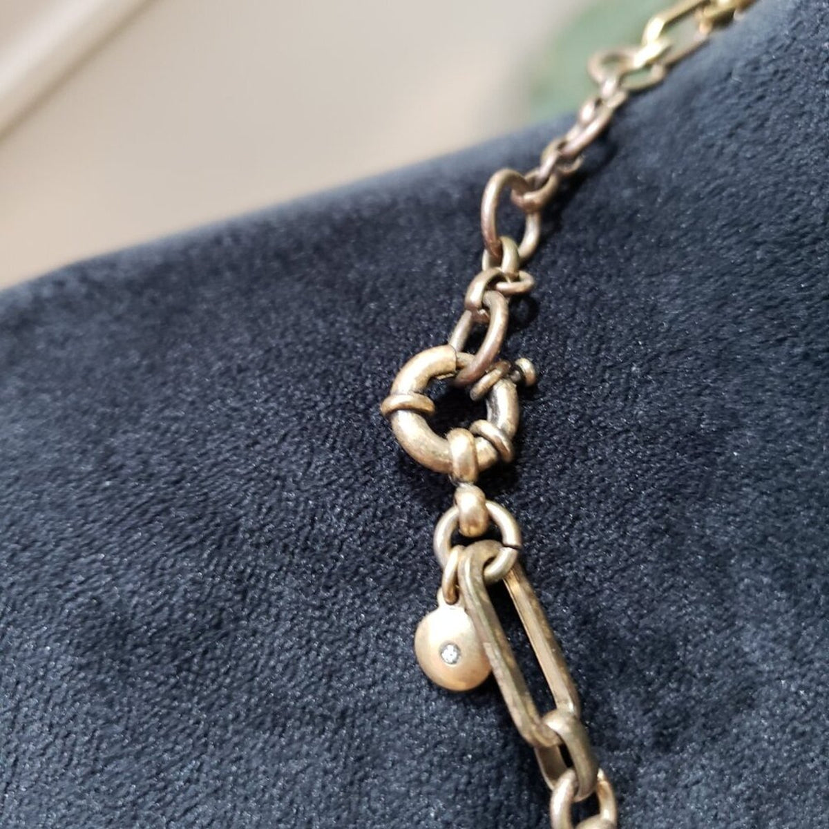 J.CREW Necklace Womens Multicolor Rhinestone Gold Tone Chain with Lobster Clasp