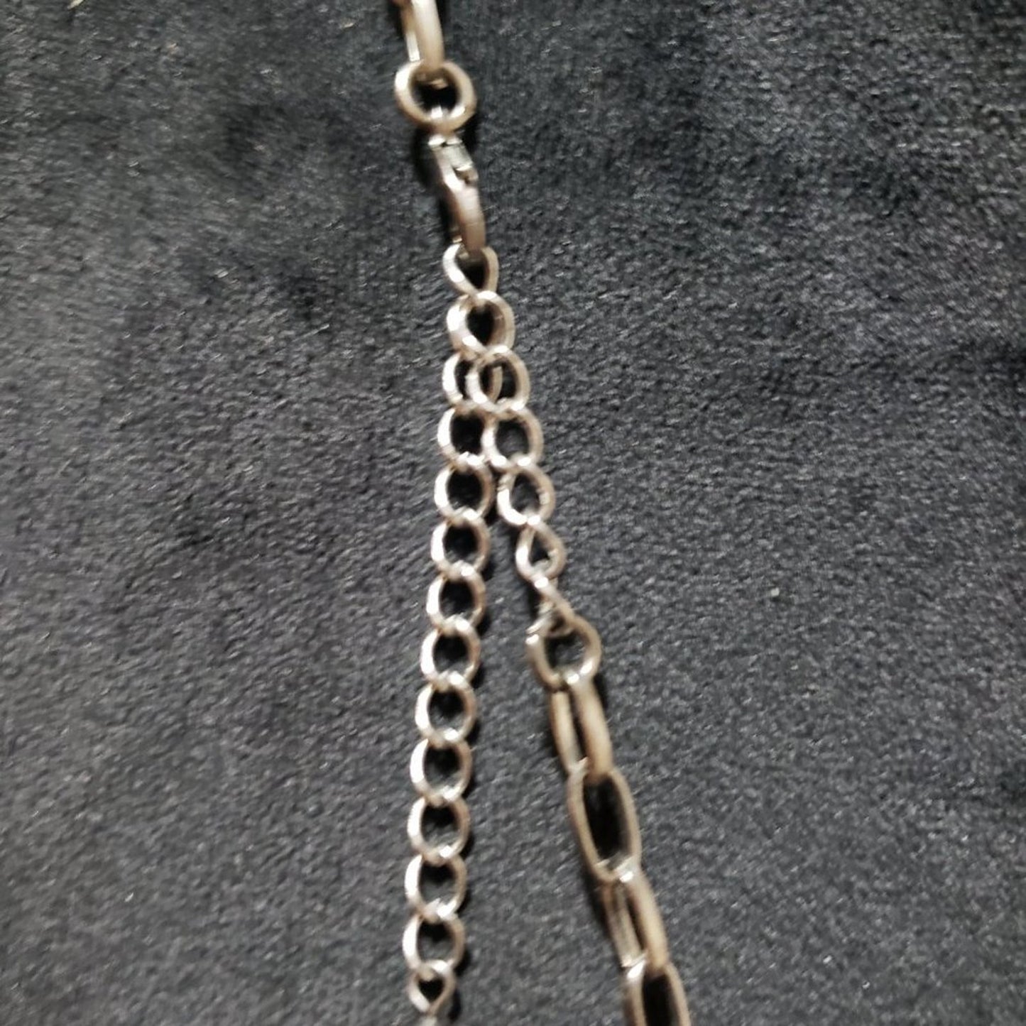 Premier Design Stone Mixed Media Silver Tone Adjustable Long Necklace w/ Lobster