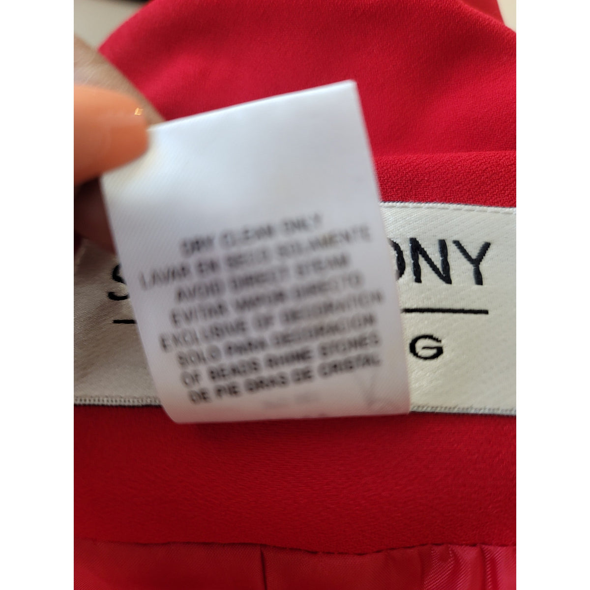 St Anthony Skirt Suit Women SZ 16W Red Rhinestone Long Sleeve Blazer Fully Lined