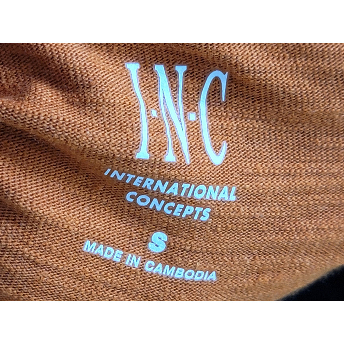 International Concepts Fleece Top Men's Size Small Orange Black Long Sleeves