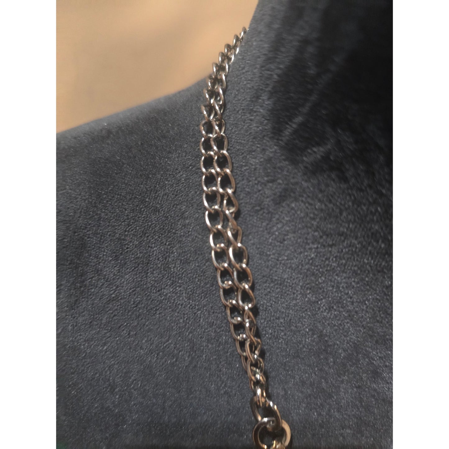 Women's Statement Necklace With Large Blue Gemstones Lobster Claw Clasp