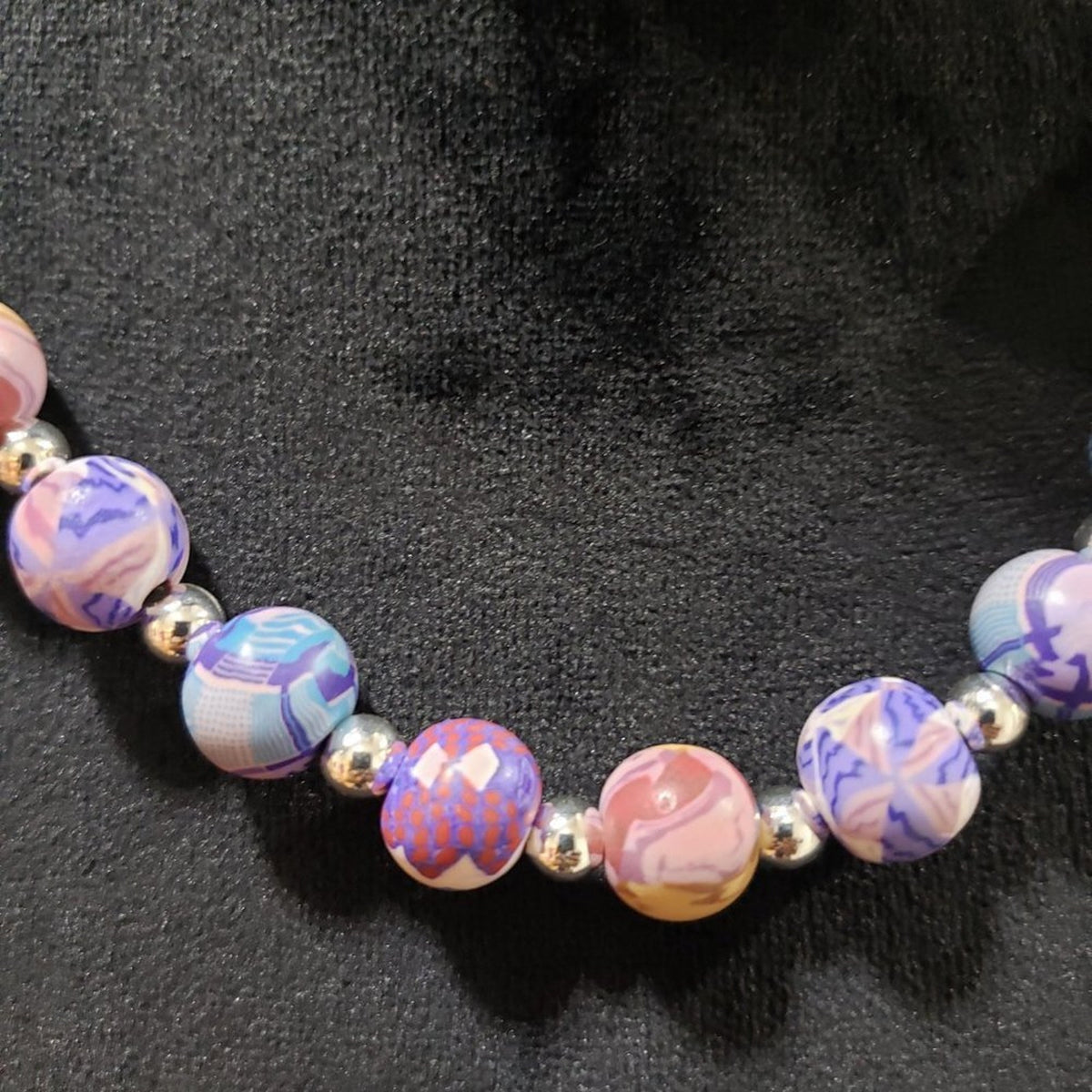 Women's Multicolor Round Beaded Cute Necklace Eclectic Funky Jewelry