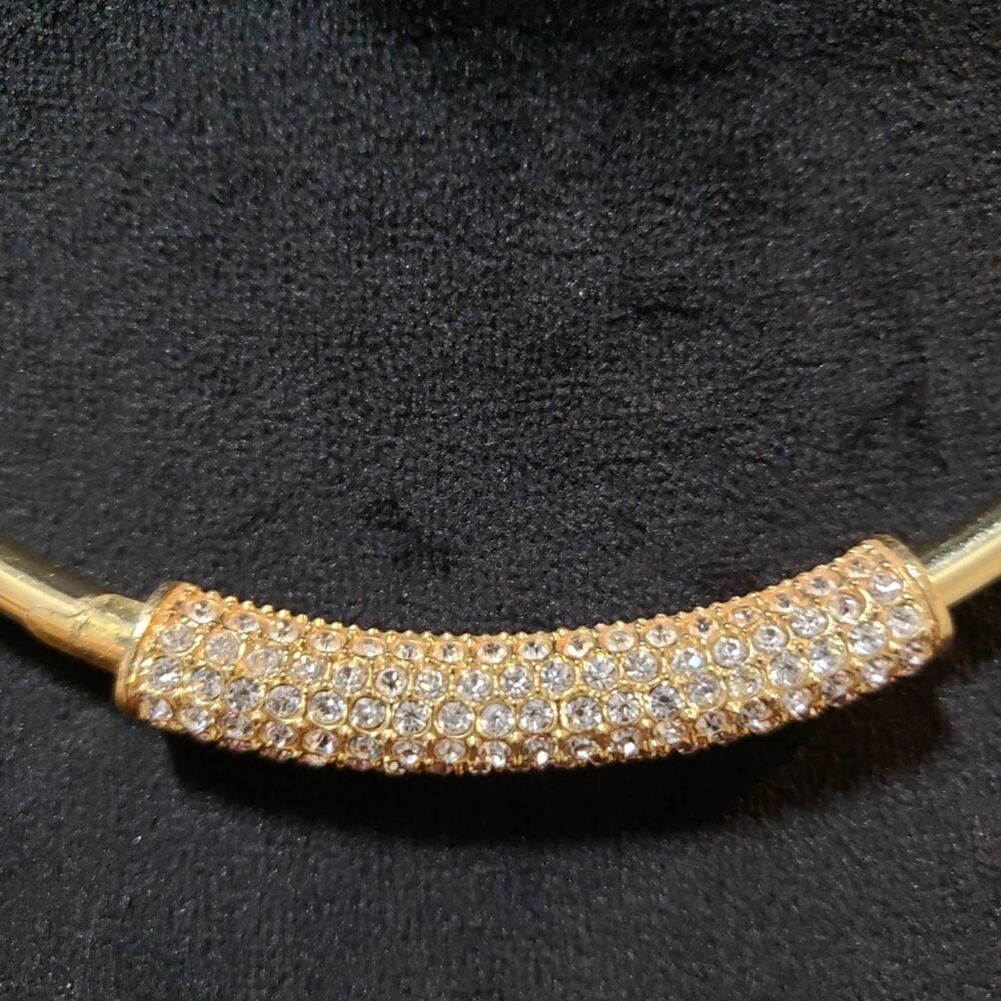 Vintage Women Clear Rhinestone Crown Trifari Necklace Jewelry with Lobster Clasp