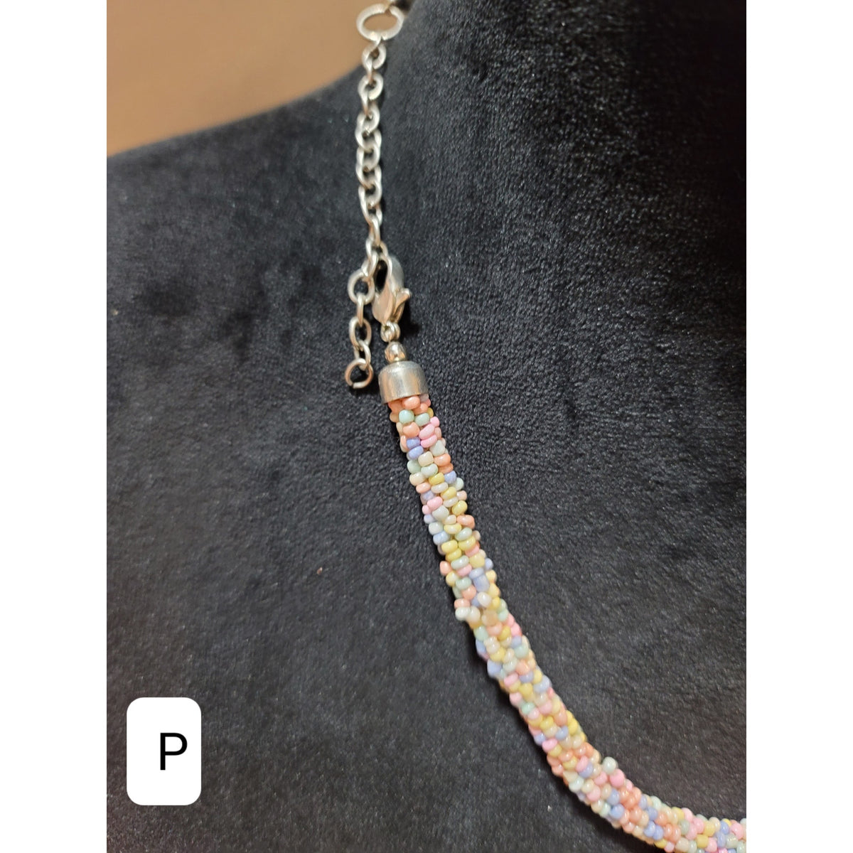 Women's Multicolor Beaded Layered Necklace With Lobster Clasp Handmade Jewelry