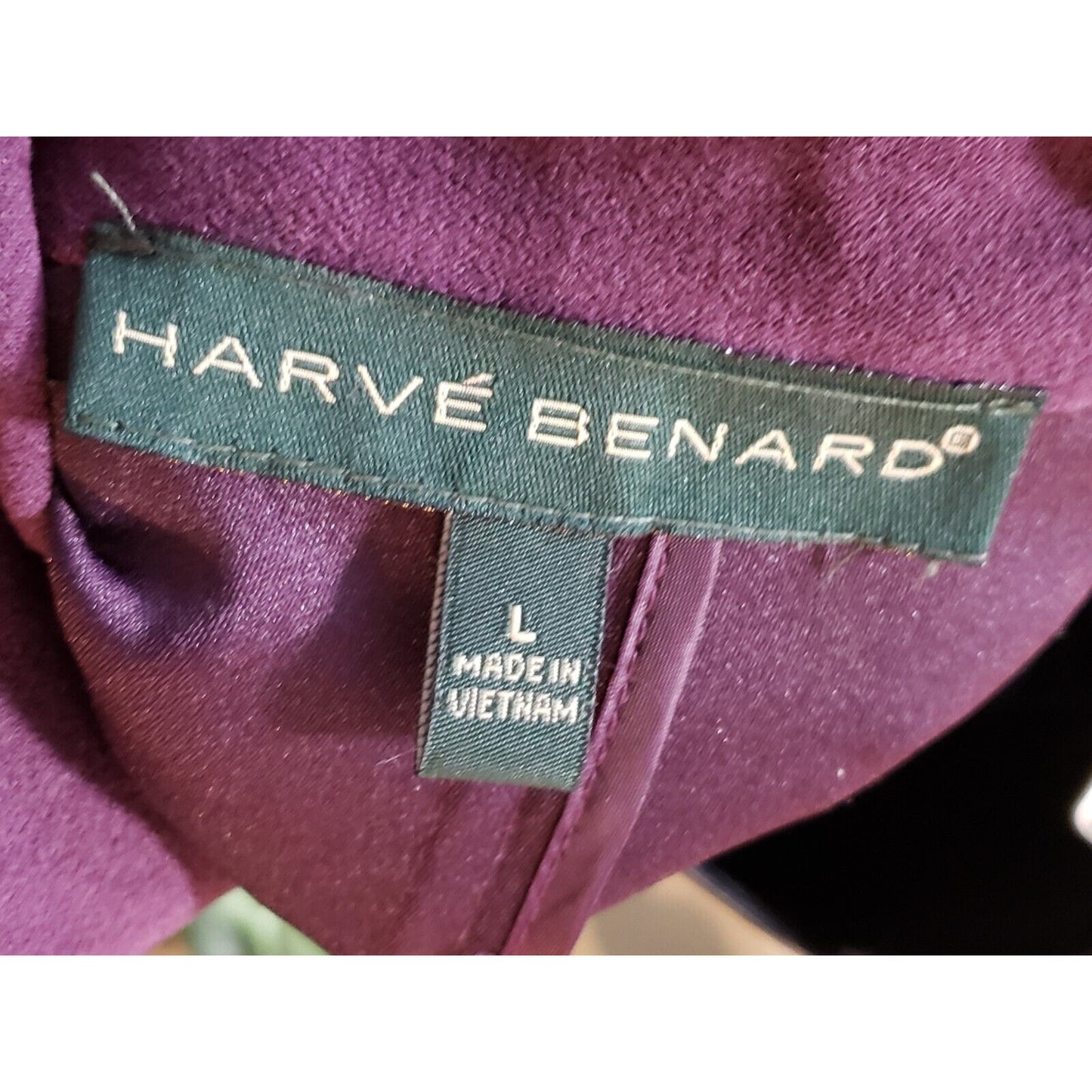 Harve Benard Women's Purple Solid Long Sleeve Blazer & Skirt 2 Piece Suit Large