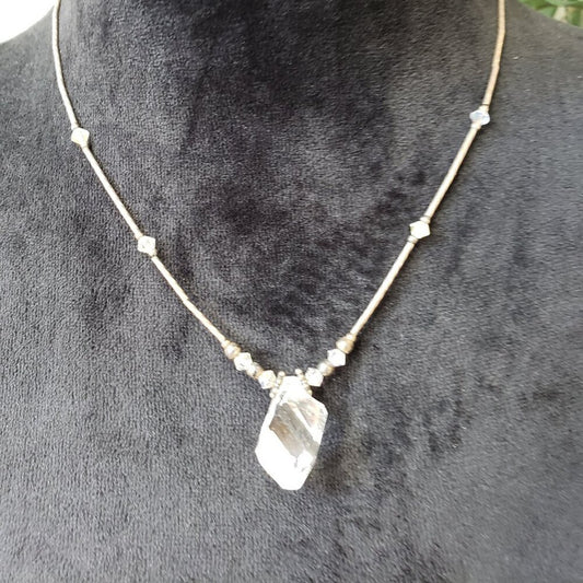 Womens Fashion Gold Crystal Glass Stone Bead Necklace Jewelry with Lobster Clasp