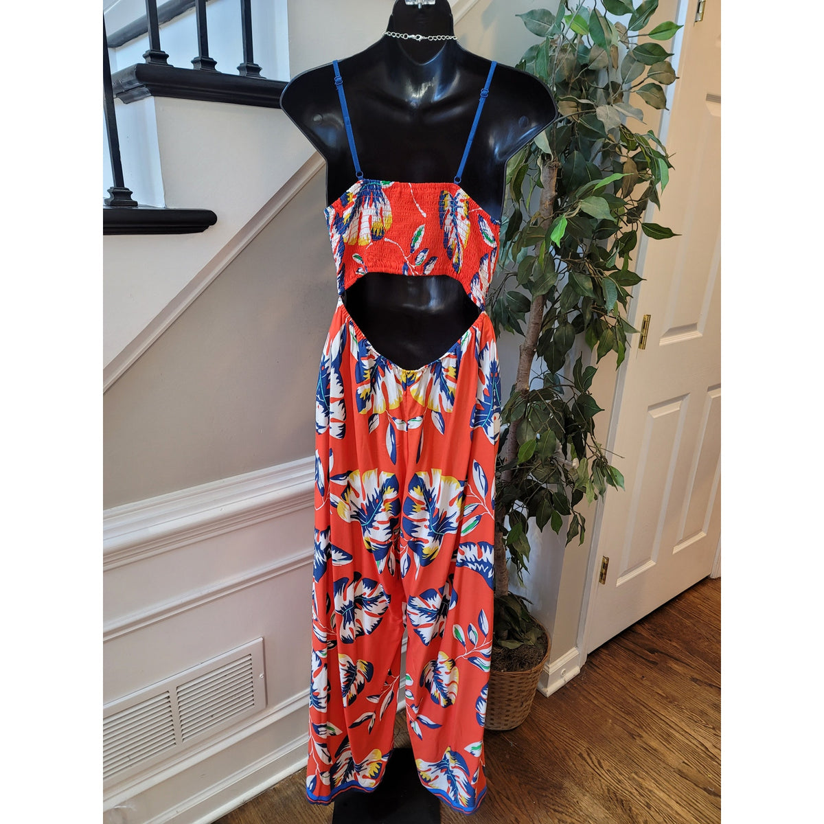 Flying Tomato Spaghetti Strap Jumpsuit Women's Size S Red Blue Summer Romper