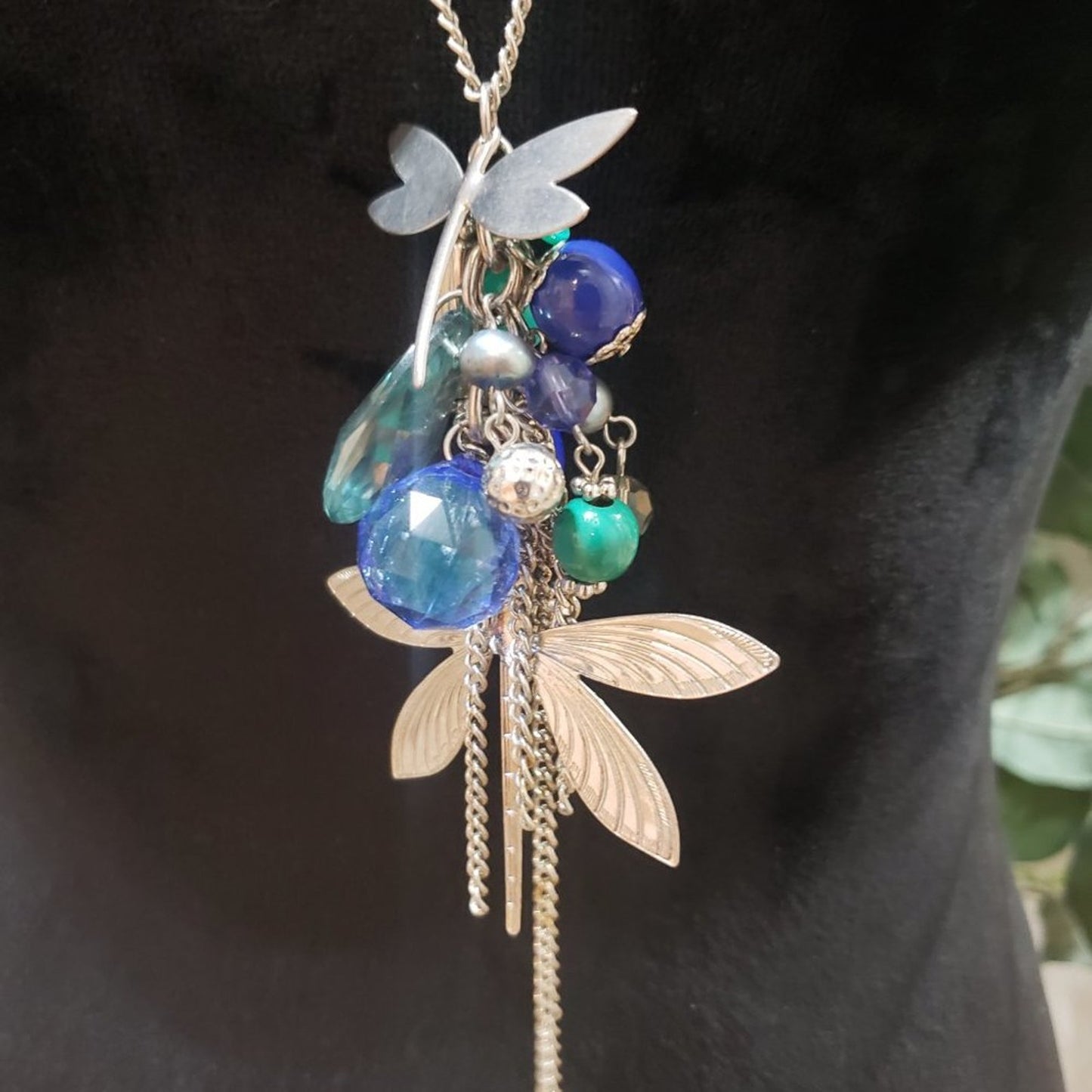 Fashion Long Chain Pendent Necklace with adjustable Size Chain Lobster Clasp