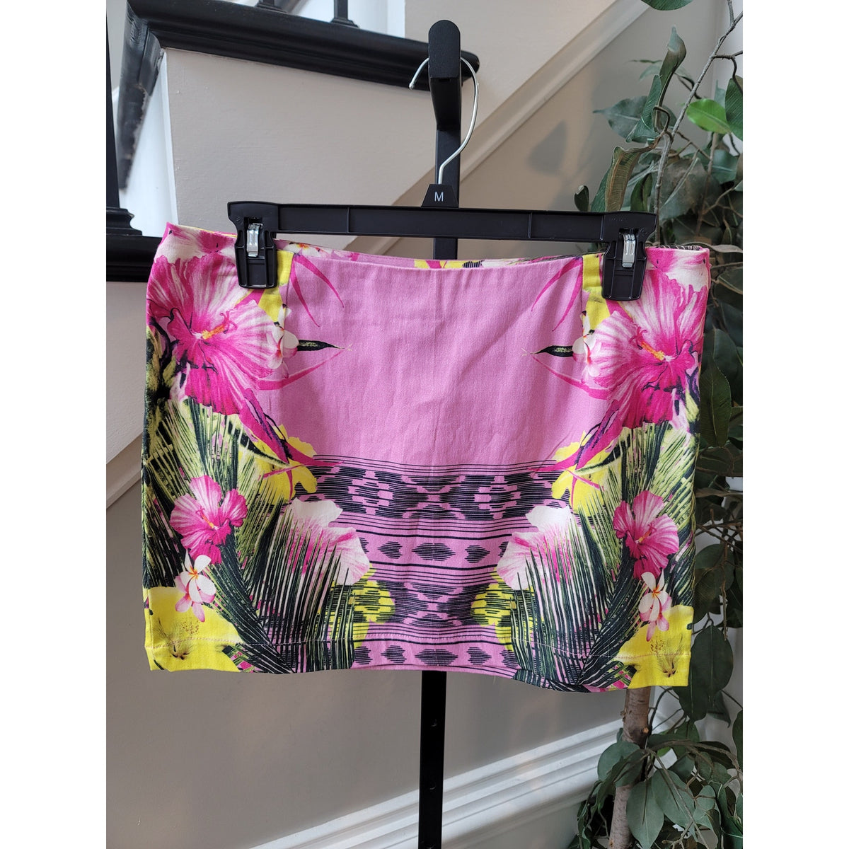 Buffalo David Bitton Mini Skirt Women's Size S/P Multicolor Tropical Floral