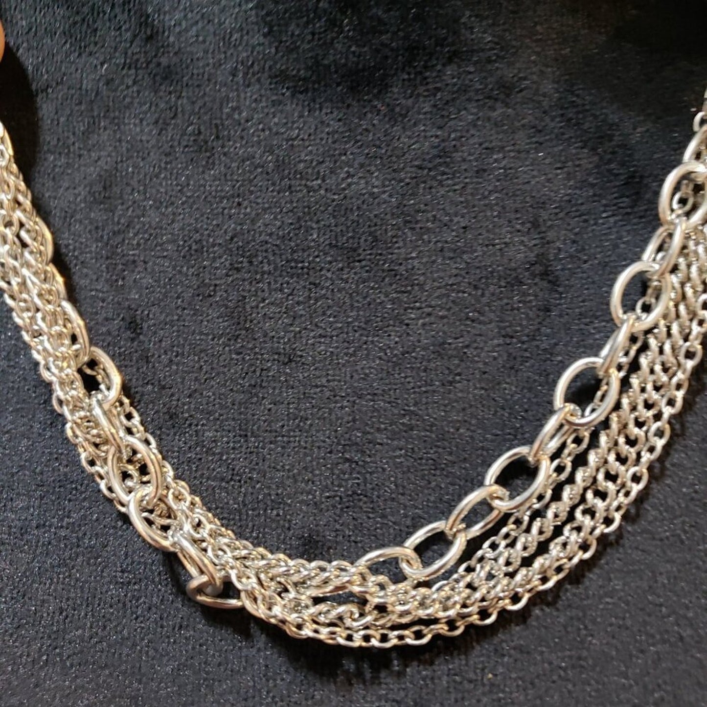 Women's Natural Pearl Round Beaded with Gold Link Chain Necklace Lobster Clasp