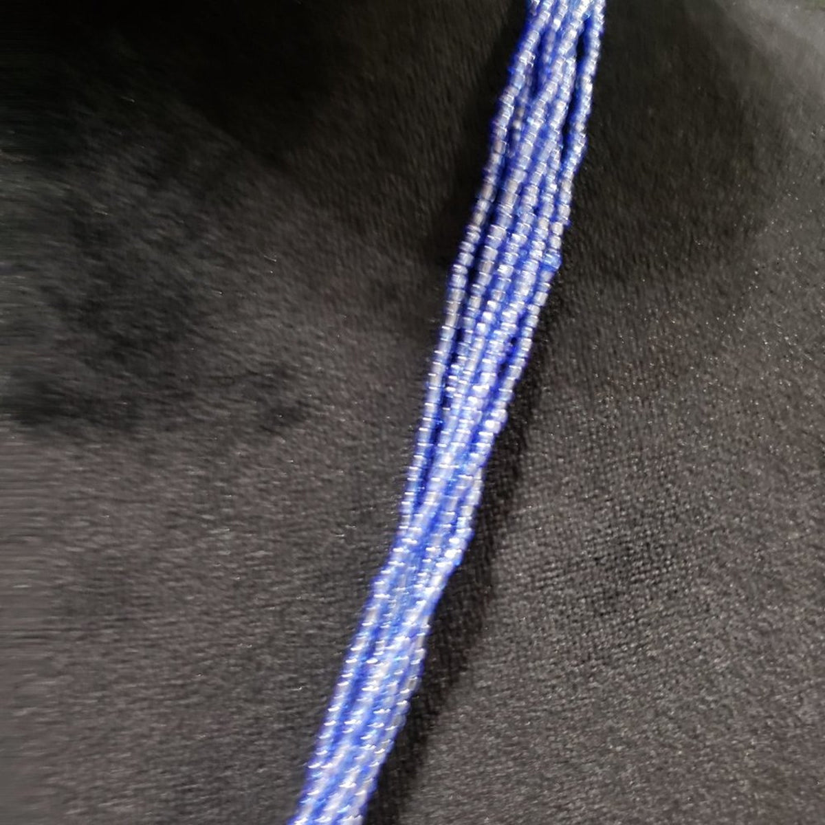 Womens Fashion Chunky Multi Strand Elegant Blue Seed Beaded Big Pendant Necklace