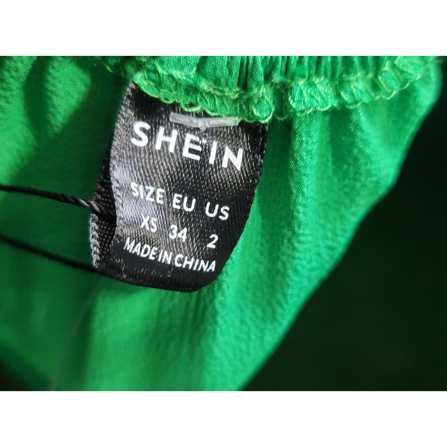 SHEIN Dress Women XS Green Ruffle Asymmetrical Off Shoulder Party Sexy