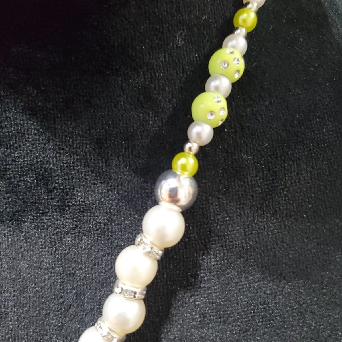 Womens Fashion White Pearl Turquoise Pendant Toggle Necklace with Lobster Clasp